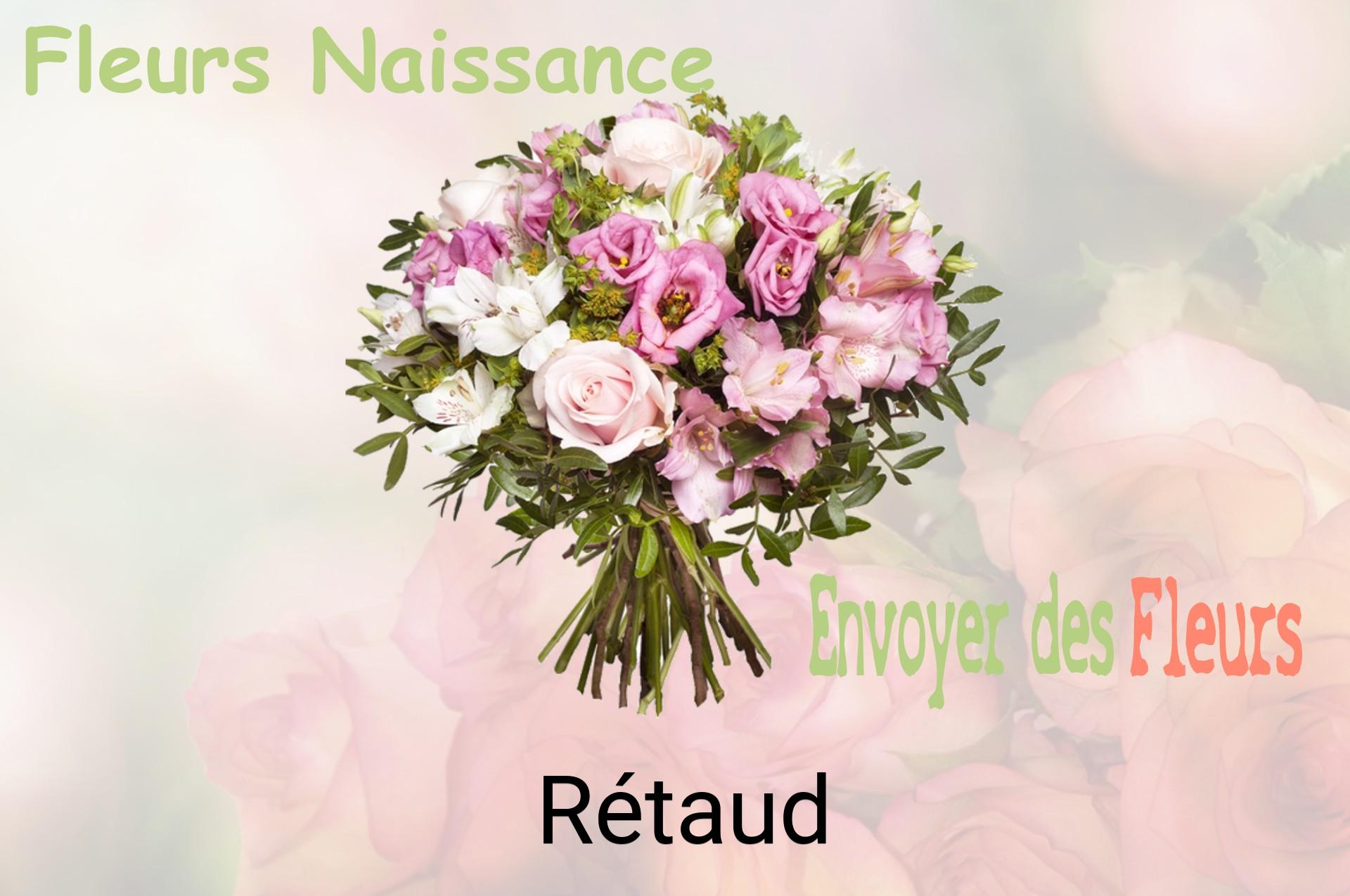 Bouquet de fleurs de naissance livré à Rétaud