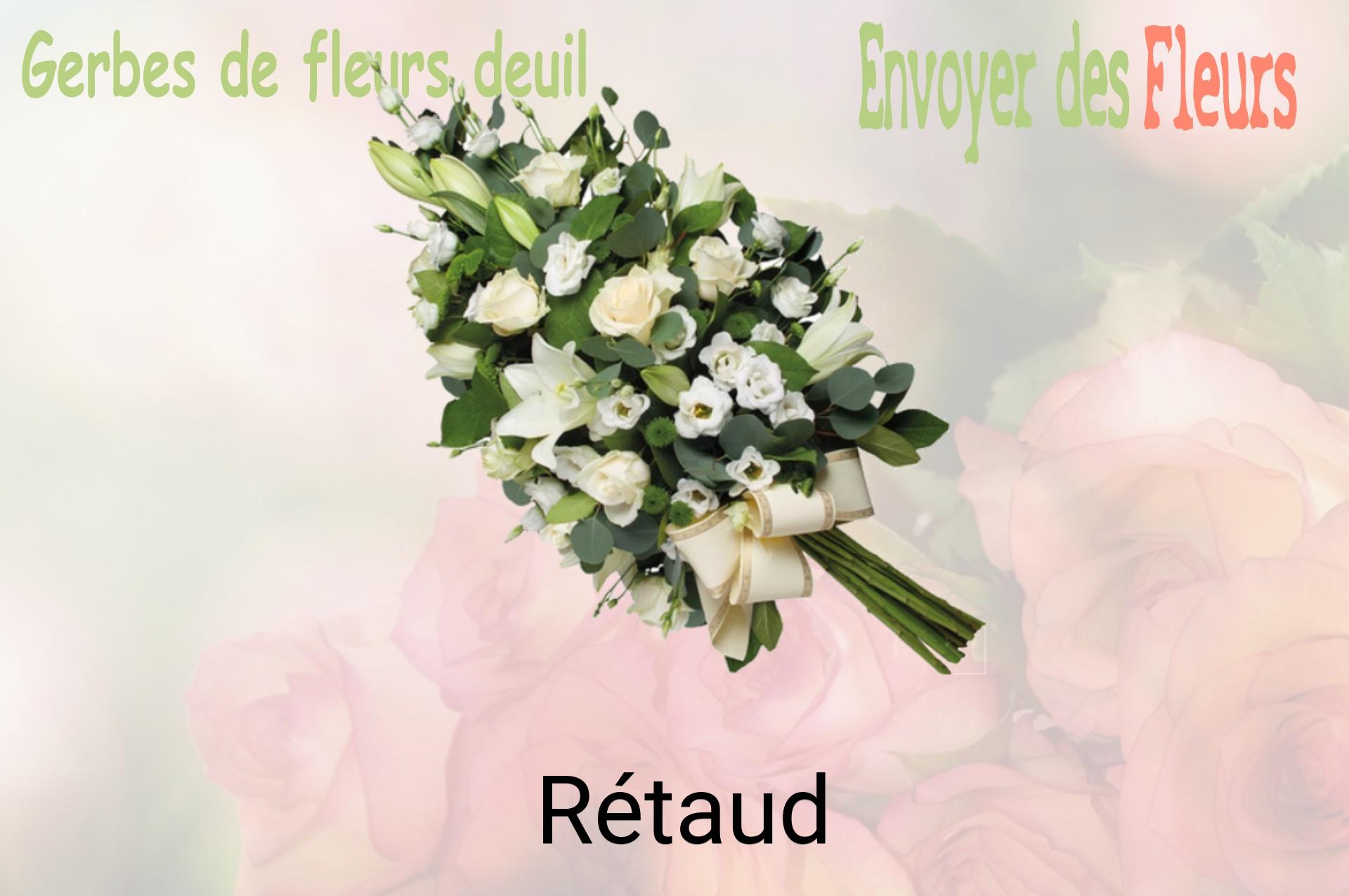 Gerbe de fleurs de deuil livrée à Rétaud